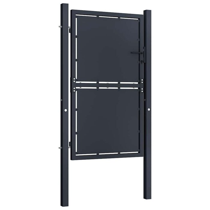 Portillon de jardin acier 100x125 cm gris - Jusqu'à -35%