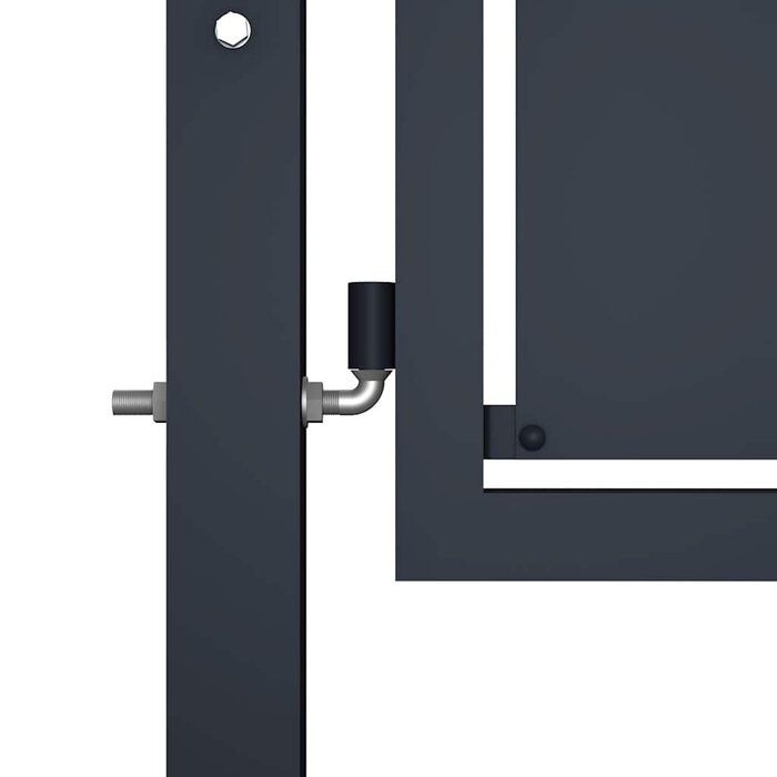 Portillon de jardin acier 100x125 cm gris - Jusqu'à -35%
