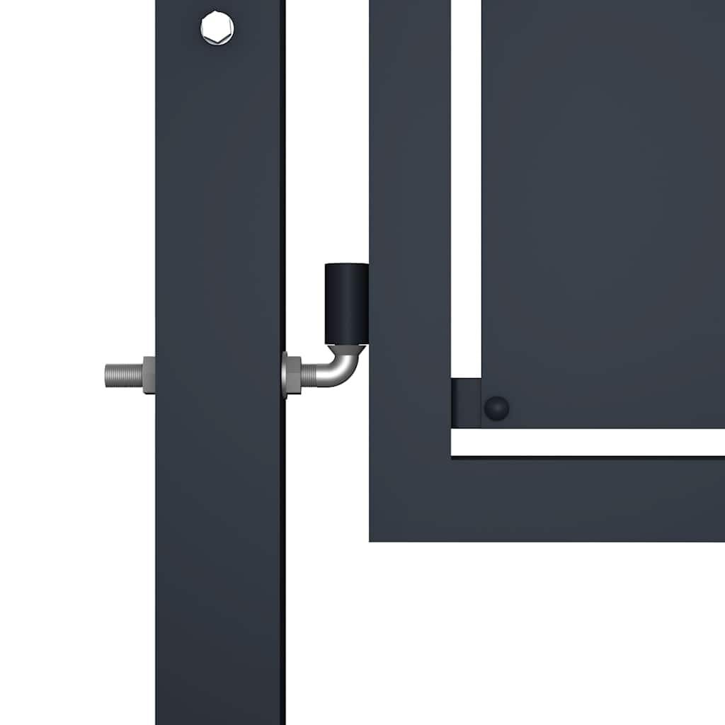 Portillon de jardin acier 100x125 cm gris - Jusqu'à -35%