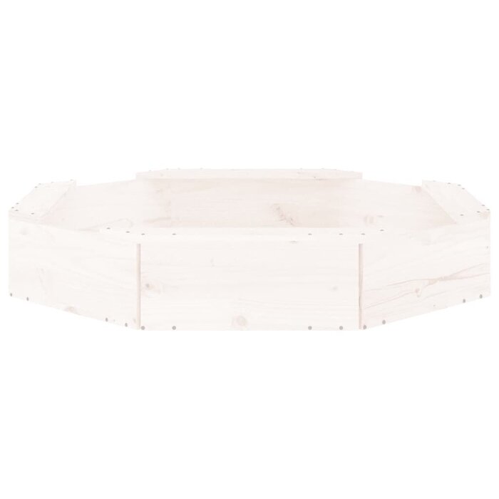 Bac à sable octogonal avec bancs - Bois blanc - Jusqu'à -33%