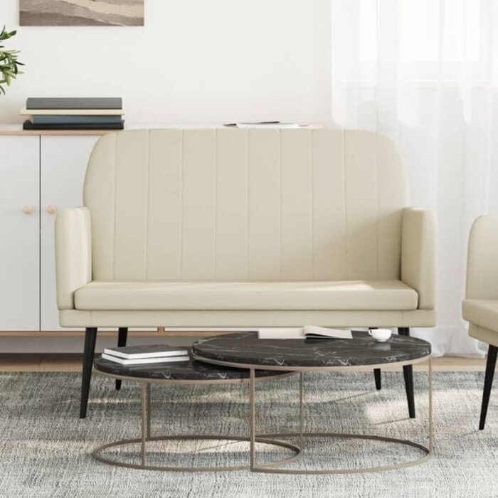 Banquette Crème 107x80x81 cm - Similicuir - Jusqu'à -34% en Outlet