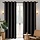 Rideaux occultants effet lin noir 140x225 cm - Jusqu'à -63%