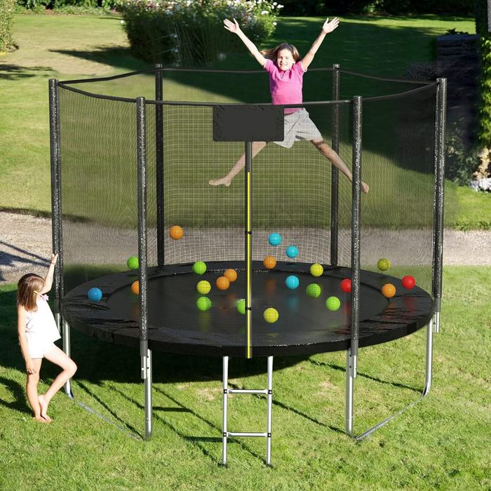 Coussin de protection trampoline 244 cm - Noir - Jusqu'à -33%
