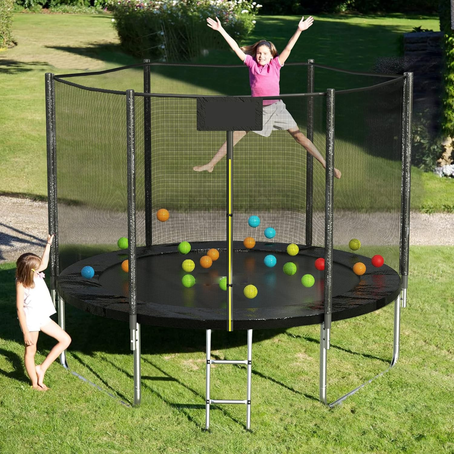 Coussin de protection trampoline 244 cm - Noir - Jusqu'à -33%