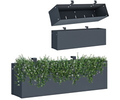 Viking Choice Jardinière suspendue pour cache-poubelle Anthracite - Jusqu'à -51%