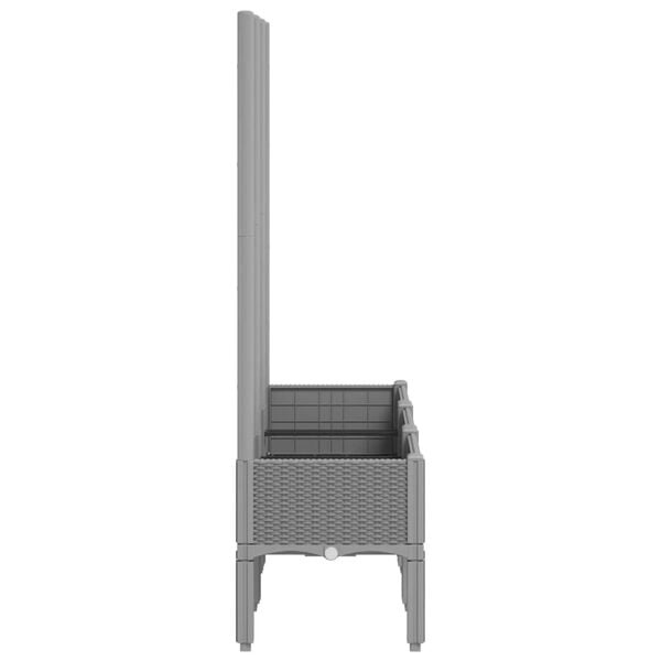 Jardinière avec treillis 120x40x142 cm gris clair - Jusqu'à -34%