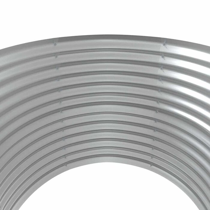 Bac à fleurs surélevé rond en acier gris - Jusqu'à 33% de remise