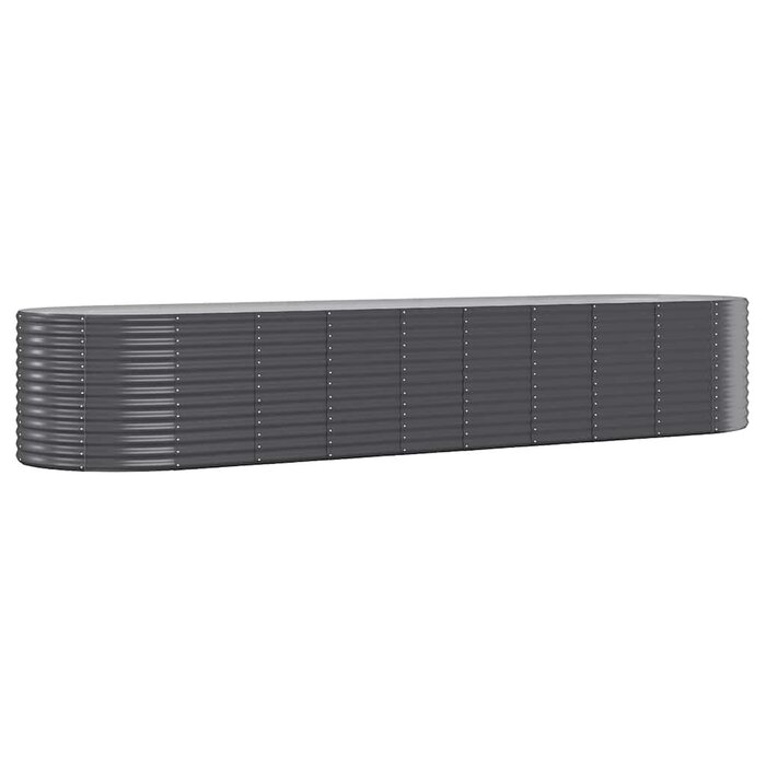 Bac à fleurs surélevé ovale en acier anthracite 396cm - Jusqu'à 35% de remise
