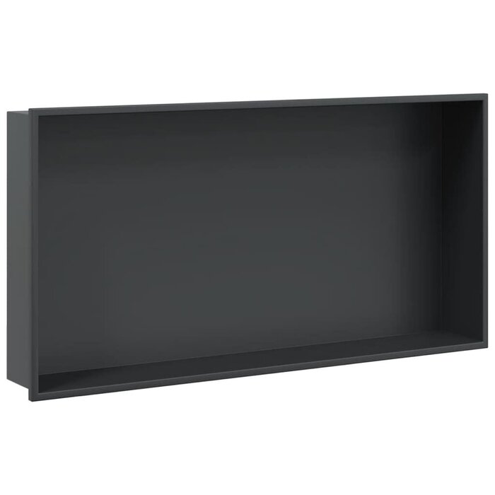 Niche de douche encastrable 62x32cm - Acier noir mat - Jusqu'à 29% de réduction