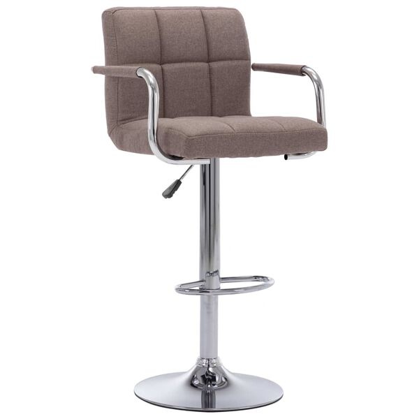 Tabouret de bar réglable en tissu taupe - Jusqu'à 34 % de réduction