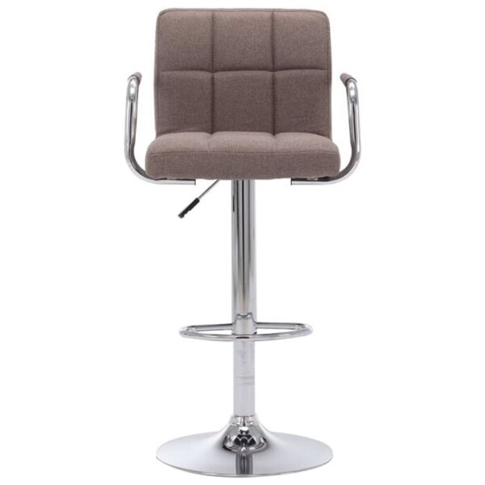 Tabouret de bar réglable en tissu taupe - Jusqu'à 34 % de réduction