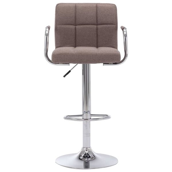 Tabouret de bar réglable en tissu taupe - Jusqu'à 34 % de réduction