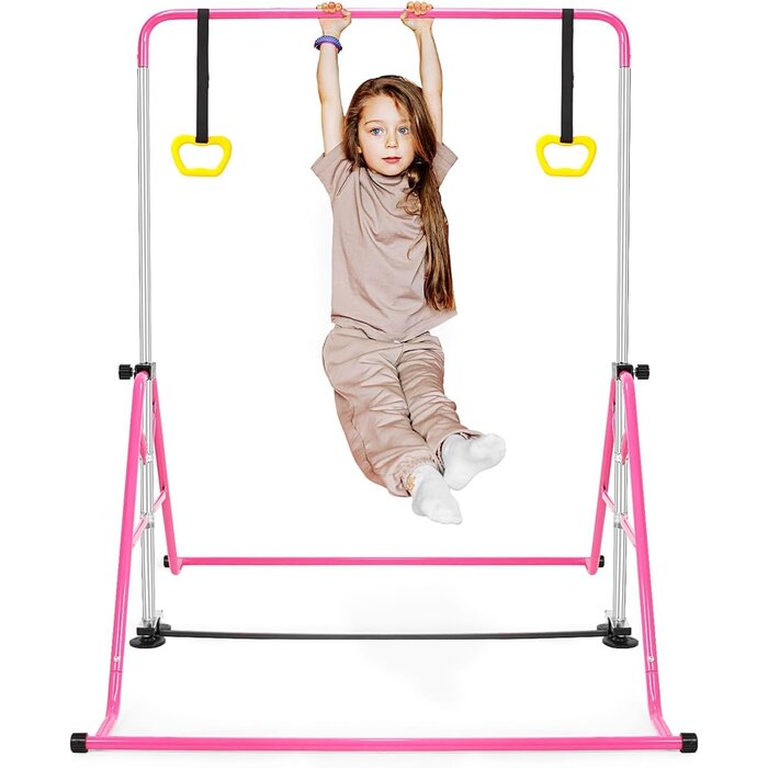 Barre de gymnastique enfant réglable - Rose - Jusqu'à -32%