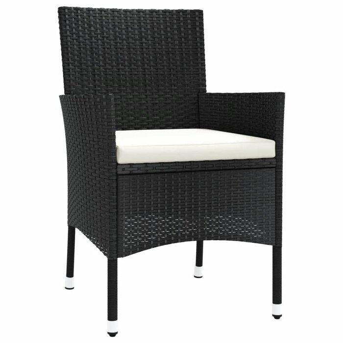 Vidaxl Lot de 2 chaises de jardin rotin noir - Jusqu'à -34% sur l'outlet