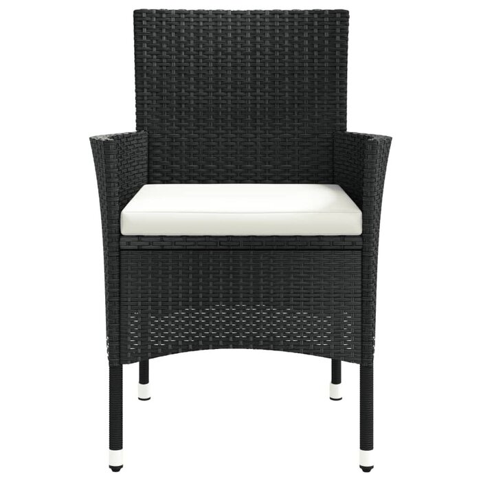 Vidaxl Lot de 2 chaises de jardin rotin noir - Jusqu'à -34% sur l'outlet