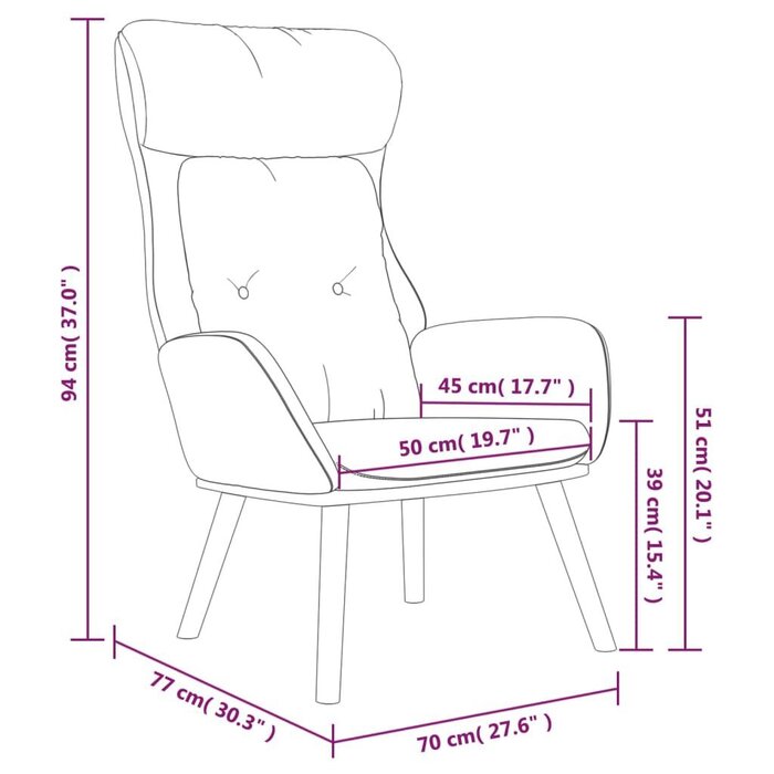 Vidaxl Fauteuil relax en tissu crème - Jusqu'à 34 % de réduction