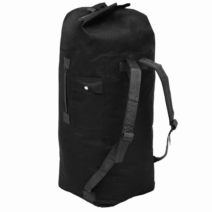 Vidaxl Sac de voyage style militaire 85 L - Noir - Jusqu'à -28% de remise