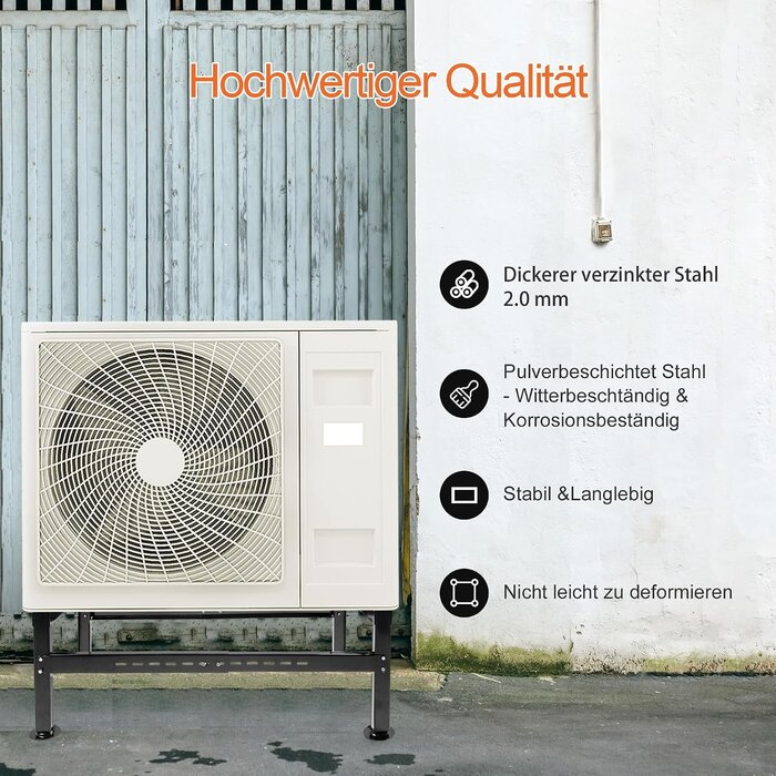 Support au sol pour clim - 55 cm - Acier noir - 350 kg - Jusqu'à -29%