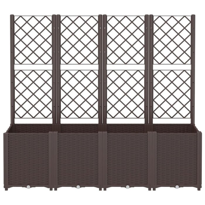 Vidaxl Jardinière avec treillis 160 cm - Polypropylène - Jusqu'à 35% de réduction