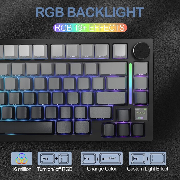 Clavier mécanique 75% Gaming sans fil : jusqu'à 29% de remise