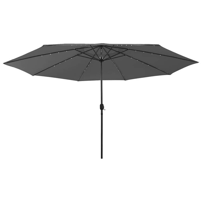 Vidaxl Parasol de jardin LED 400 cm Anthracite - Jusqu'à -34%