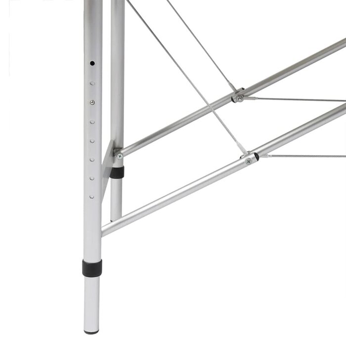 Vidaxl Table de massage pliante 2 zones - Aluminium - Noir - Jusqu'à -35%
