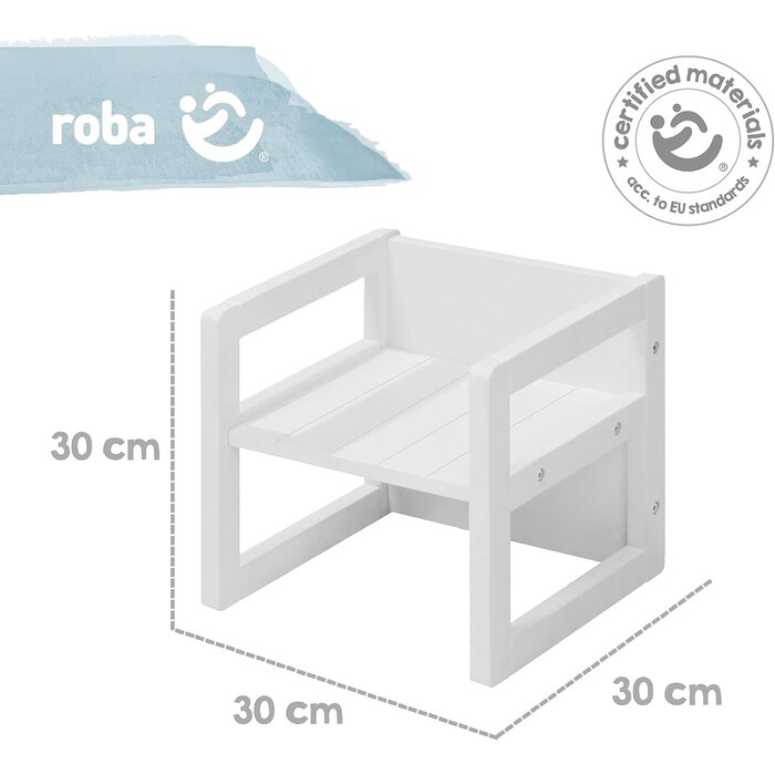 Tabouret Enfant Évolutif 3-en-1 - MDF Blanc - Jusqu'à -28%