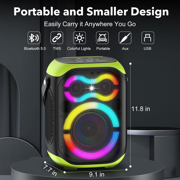 Enceinte Bluetooth portable 120W avec LED - Jusqu'à -28% de remise