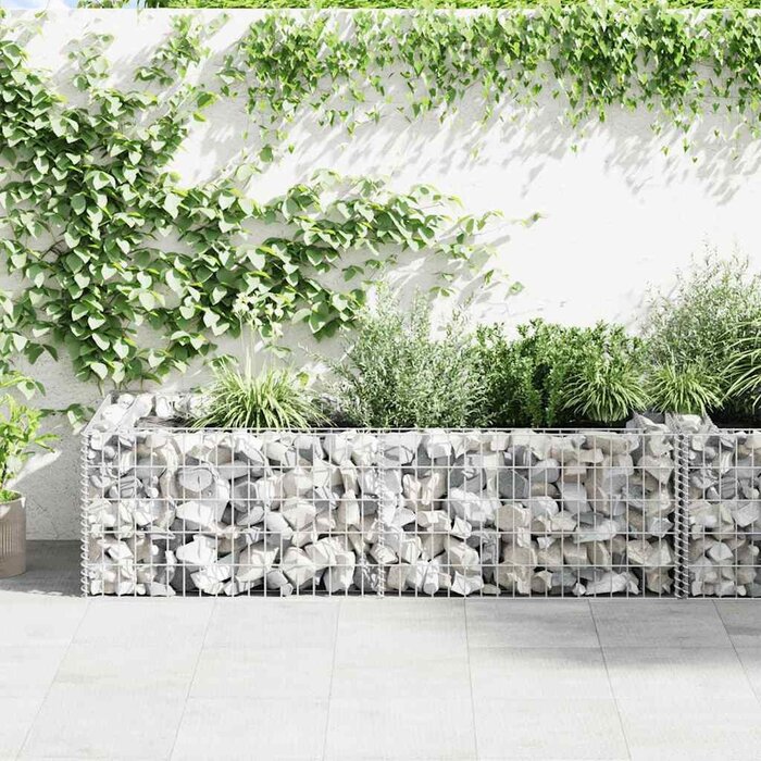 Vidaxl Jardinière gabion acier galvanisé 180x90cm - Jusqu'à -34%