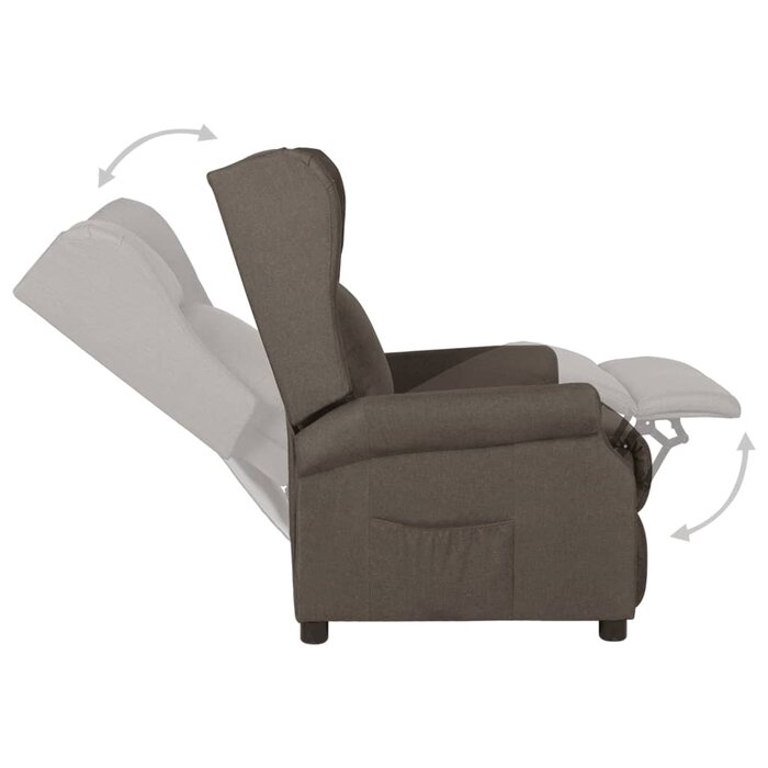 Vidaxl Fauteuil inclinable en tissu marron - Jusqu'à 35% de réduction