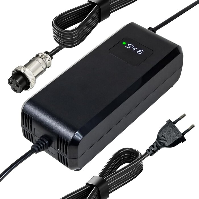 Chargeur Rapide 54.6V 4A GX16-3 pour Vélo et Trottinette - Jusqu'à -33%