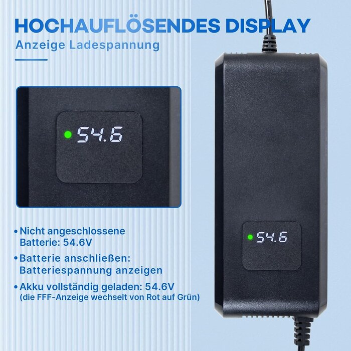 Chargeur Rapide 54.6V 4A GX16-3 pour Vélo et Trottinette - Jusqu'à -33%