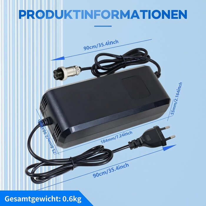 Chargeur Rapide 54.6V 4A GX16-3 pour Vélo et Trottinette - Jusqu'à -33%