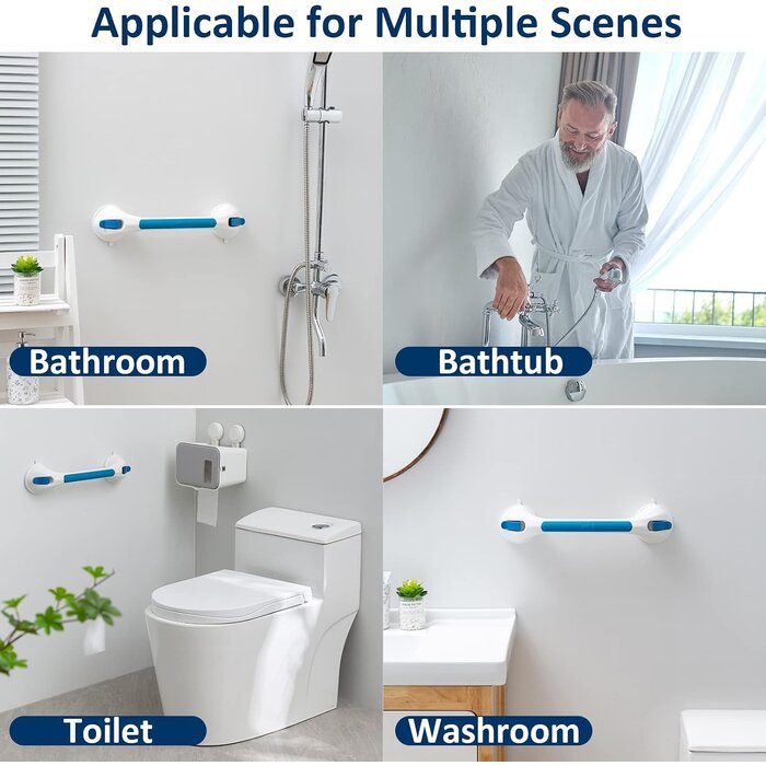 Lot de 2 poignées de douche ventouse 43 cm - Jusqu'à -28% de remise