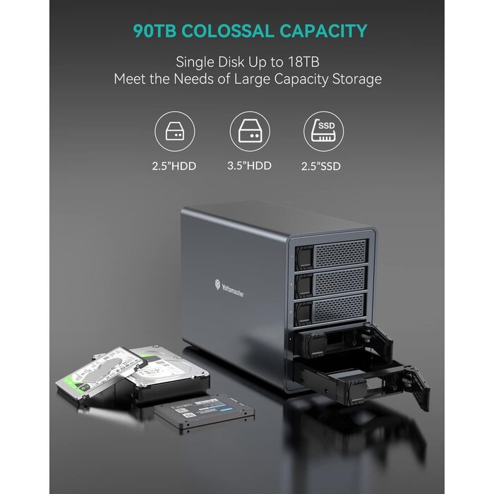 Boîtier externe 5 baies 90 To - USB 3.0 - Jusqu'à -30% sur votre stockage