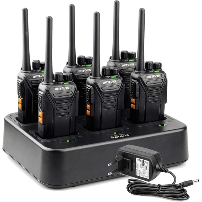 Lot de 6 Talkies-Walkies Pro PMR446 avec Chargeur - Jusqu'à 30% de remise