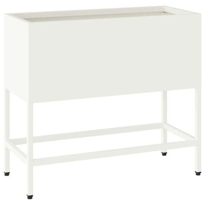 Vidaxl Jardinière surélevée en acier blanc 60cm - Jusqu'à -33%