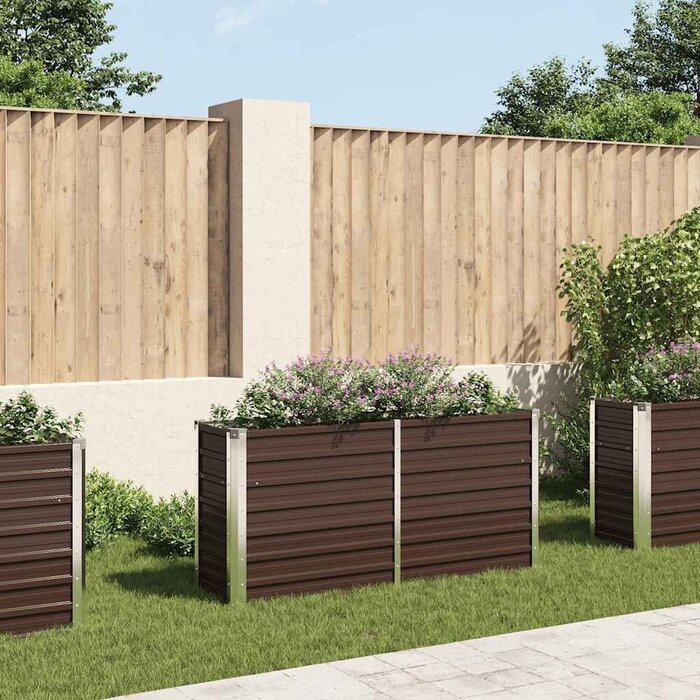 Vidaxl Jardinière surélevée en acier galvanisé 160cm - Jusqu'à -33%