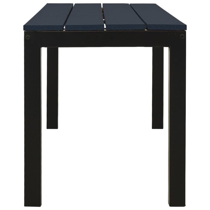 Vidaxl Banc de jardin 110 cm acier et WPC noir - jusqu'à 34 % de remise
