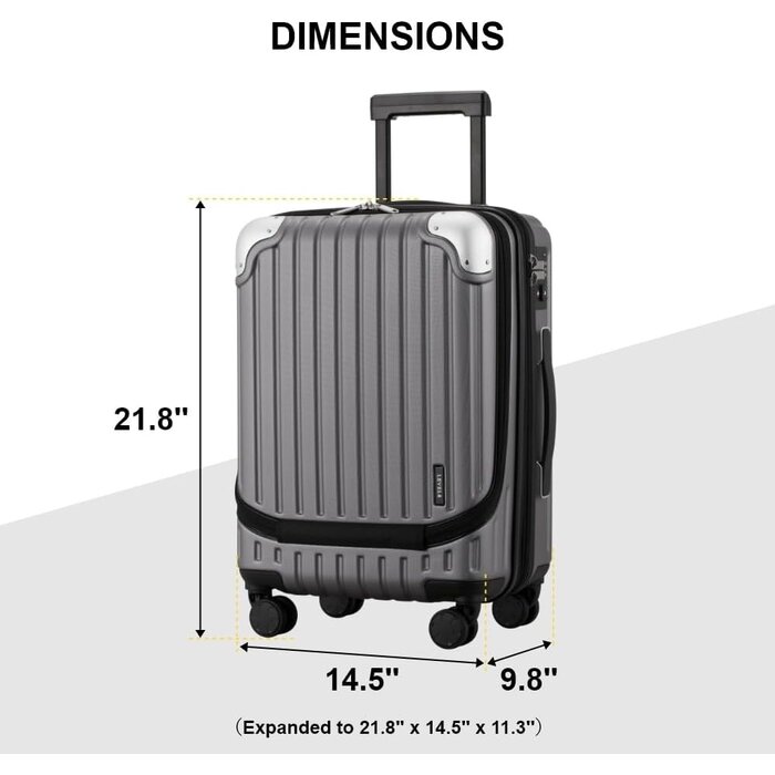 Valise cabine rigide 20" avec compartiment PC - Jusqu'à 34% de remise