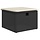 Pouf de jardin avec coffre - Jusqu'à 33% de remise sur le rotin noir