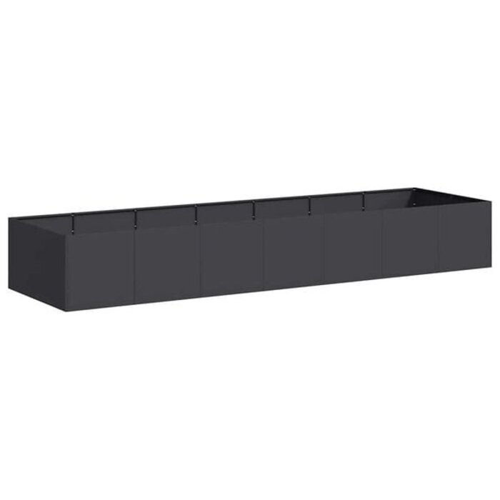 Jardinière XXL en acier noir 280 cm - Jusqu'à -35% sur l'outlet