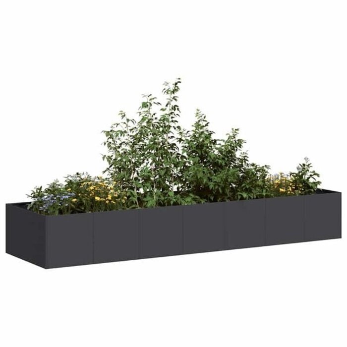 Jardinière XXL en acier noir 280 cm - Jusqu'à -35% sur l'outlet