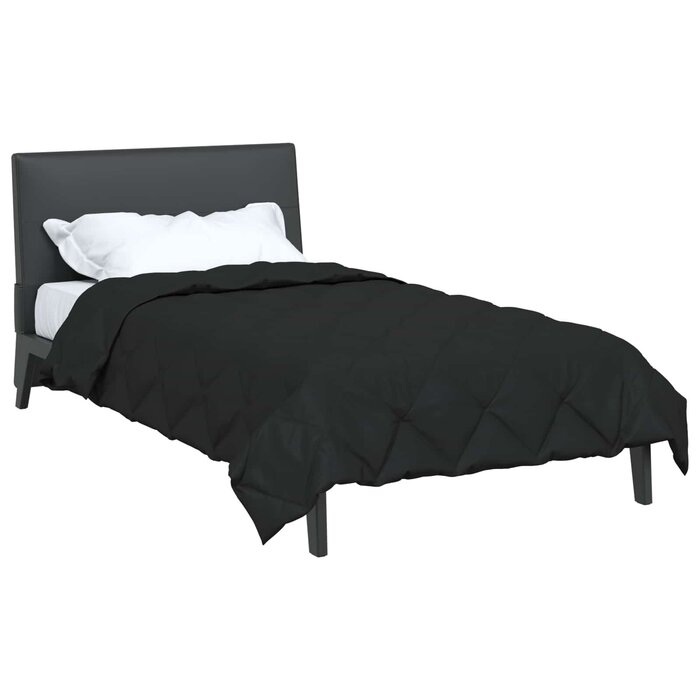 Vidaxl Couette quatre saisons noire 220x135cm en microfibre - Jusqu'à -31%