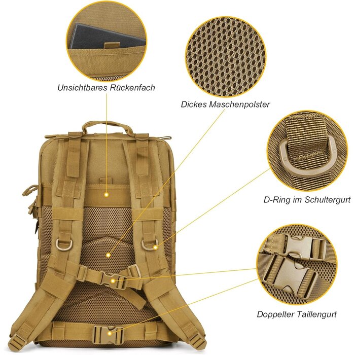 Sac à dos tactique 45L - Robuste et imperméable - Jusqu'à -27%