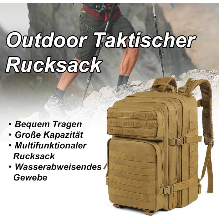 Sac à dos tactique 45L - Robuste et imperméable - Jusqu'à -27%