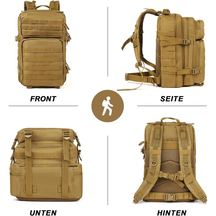 Sac à dos tactique 45L - Robuste et imperméable - Jusqu'à -27%