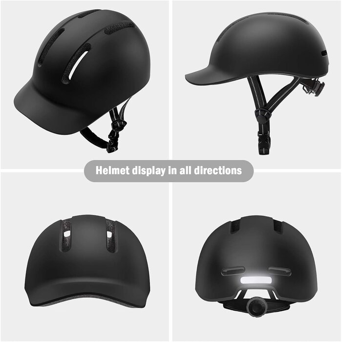 Casque de vélo urbain ajustable - Noir - Jusqu'à -33%