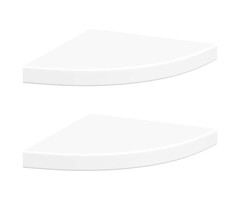 Vidaxl Lot de 2 étagères d'angle flottantes MDF blanc - Jusqu'à -64%