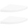 Lot de 2 étagères d'angle flottantes MDF blanc - Jusqu'à -33%